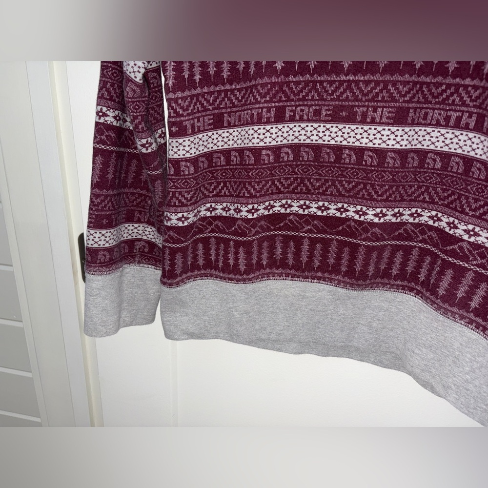 The North Face striped Fair-isle crewneck sweatshirt women's sz S VGUC - Picture 4 of 8